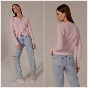 💕FAVORITE DAUGHTER💕 The Rebecca Cashmere Cardigan ~ Sugar Plumb Pink XL NWT